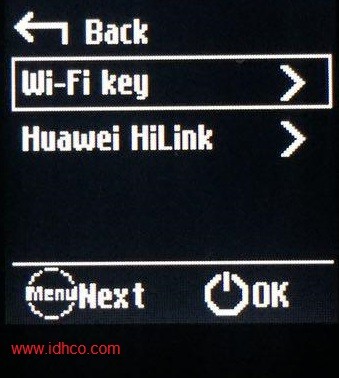 منوی نمایشگر مودم Huawei E5577s