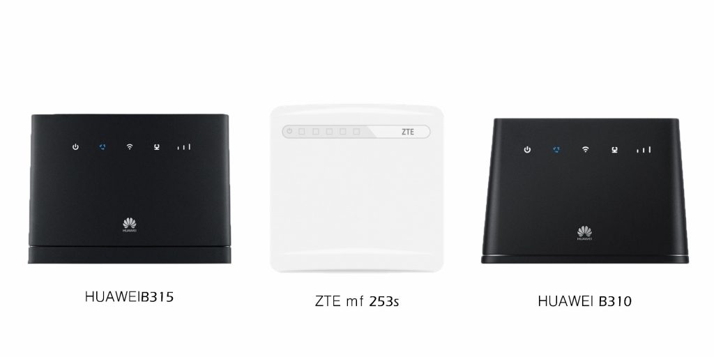 مقایسه مودم های HUAWEI LTE CPE B315/ HUAWEI CPE B310/ ZTE mf253s